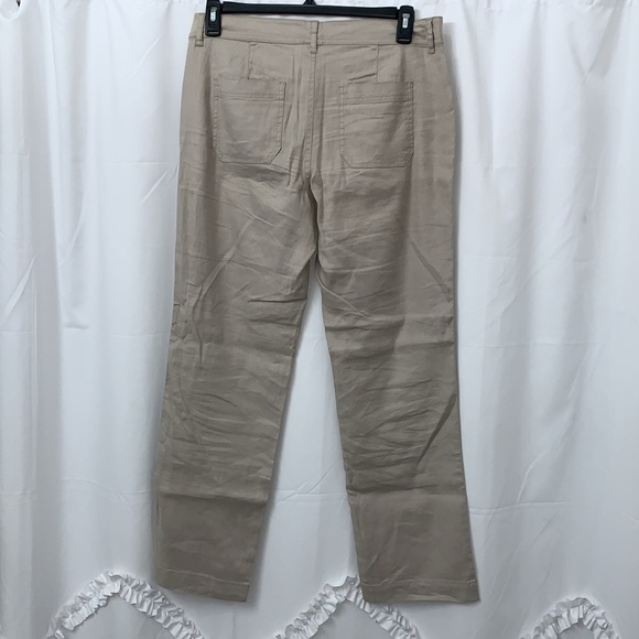 Women’s LiverPool Khaki Linen Pants Size 10/30 EUC - Picture 2 of 8